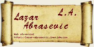 Lazar Abrašević vizit kartica